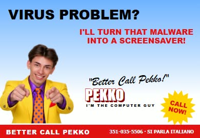E-card #1: Virus problem? I’ll turn that malware into a screensaver!