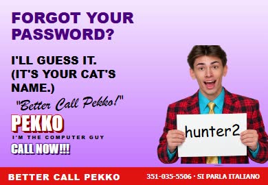 E-card #6: Forgot your password? I’ll guess it. It’s your cat’s name.