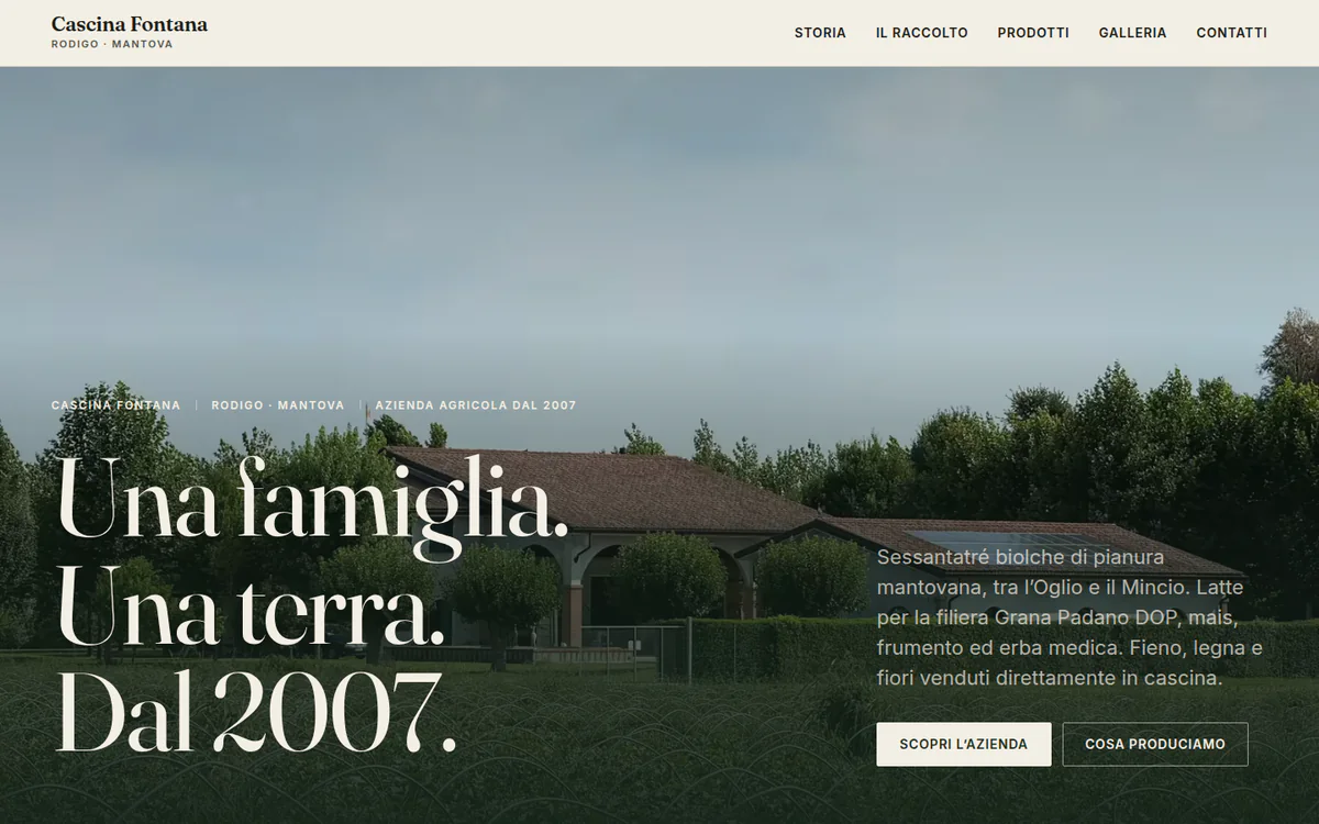 Home page di cascinafontana.xyz su desktop