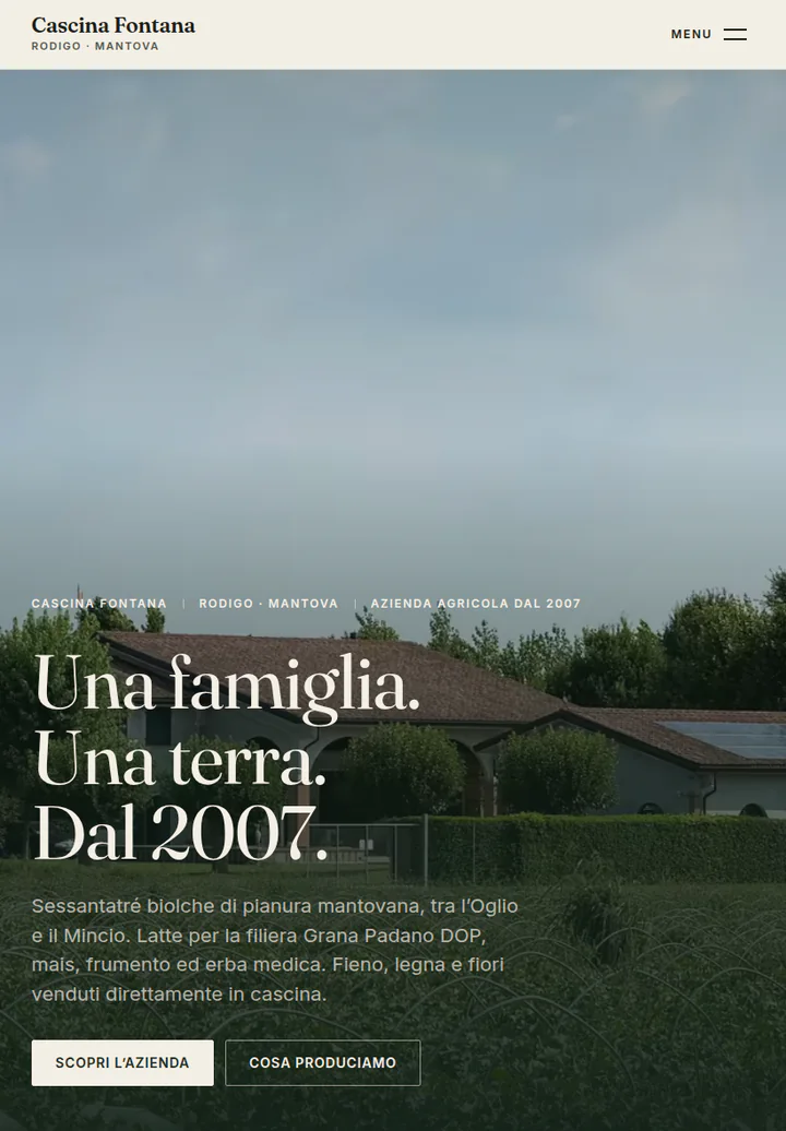 Home page di cascinafontana.xyz su tablet