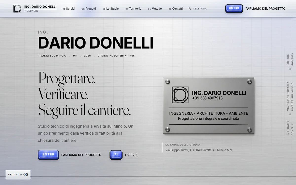 Home page di dariodonelli.vercel.app su desktop