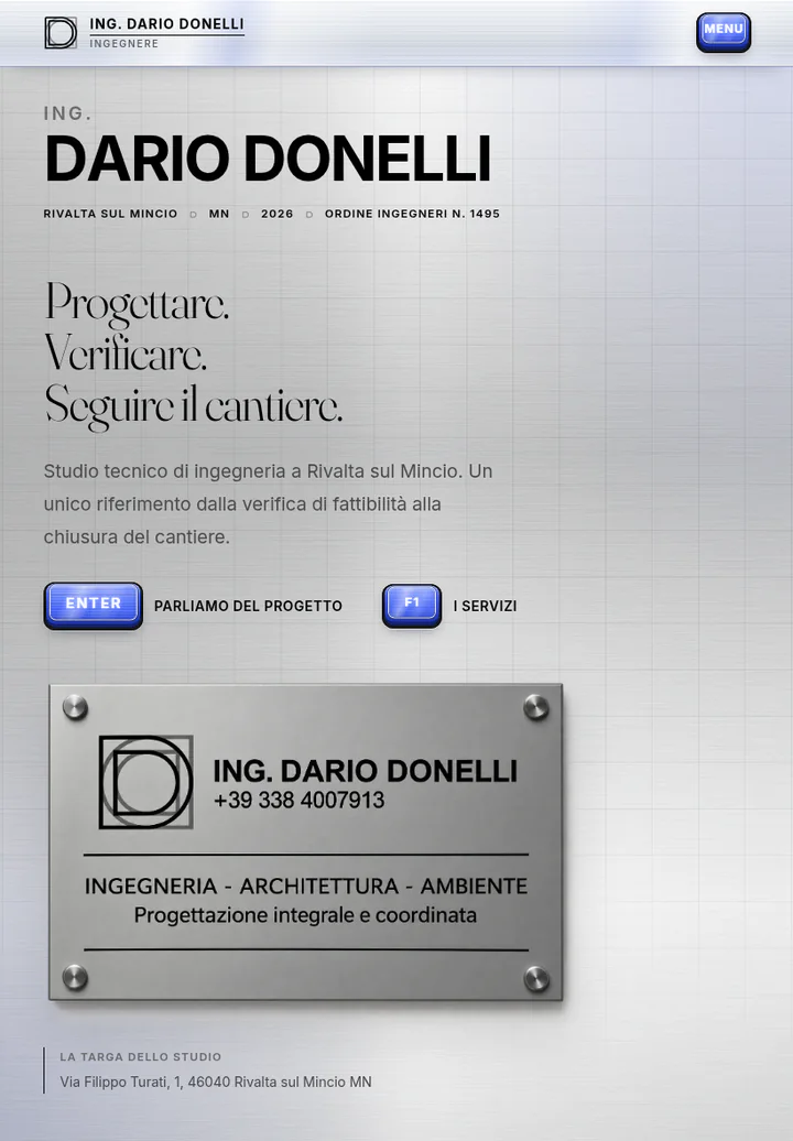 Home page di dariodonelli.vercel.app su tablet