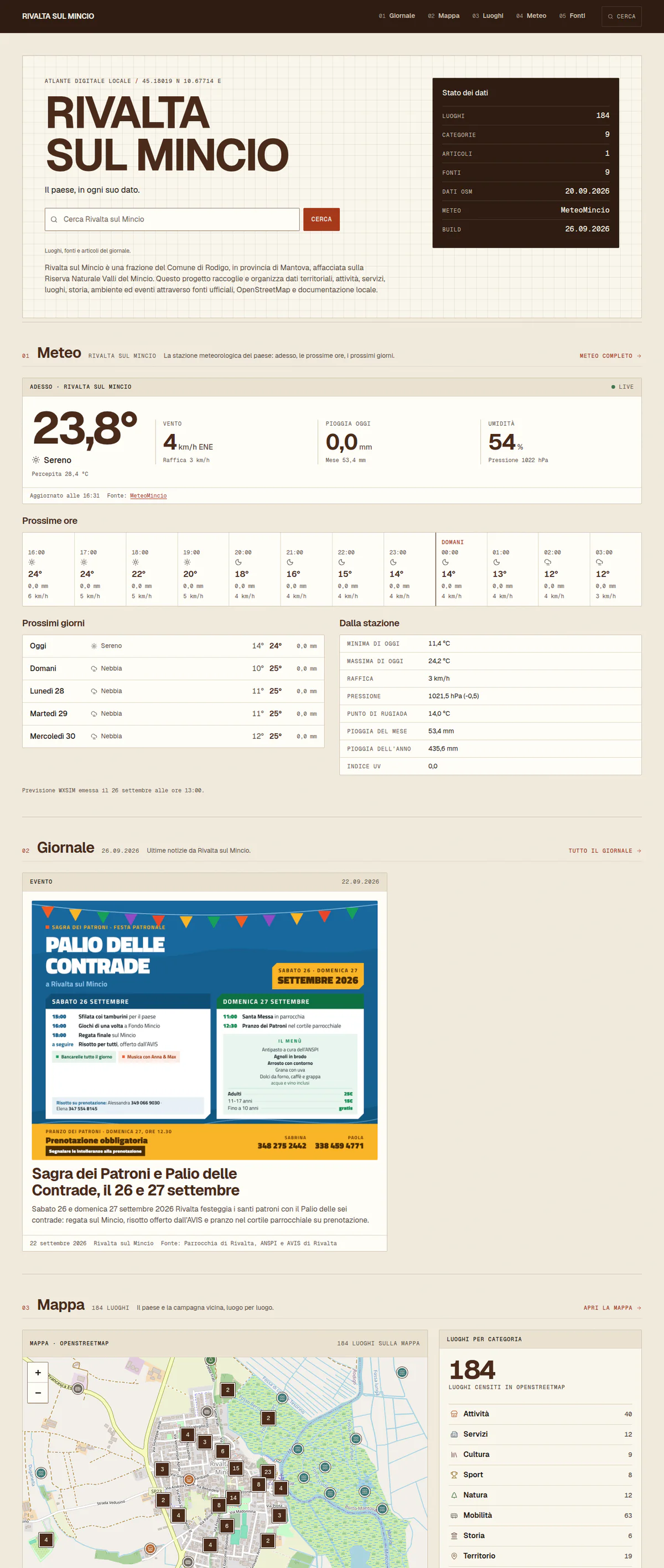 Home page di rivaltasulmincio.it, pagina intera